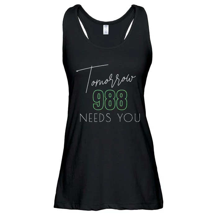 Suicide Awareness 988 Suicide Prevention Ladies Essential Flowy Tank