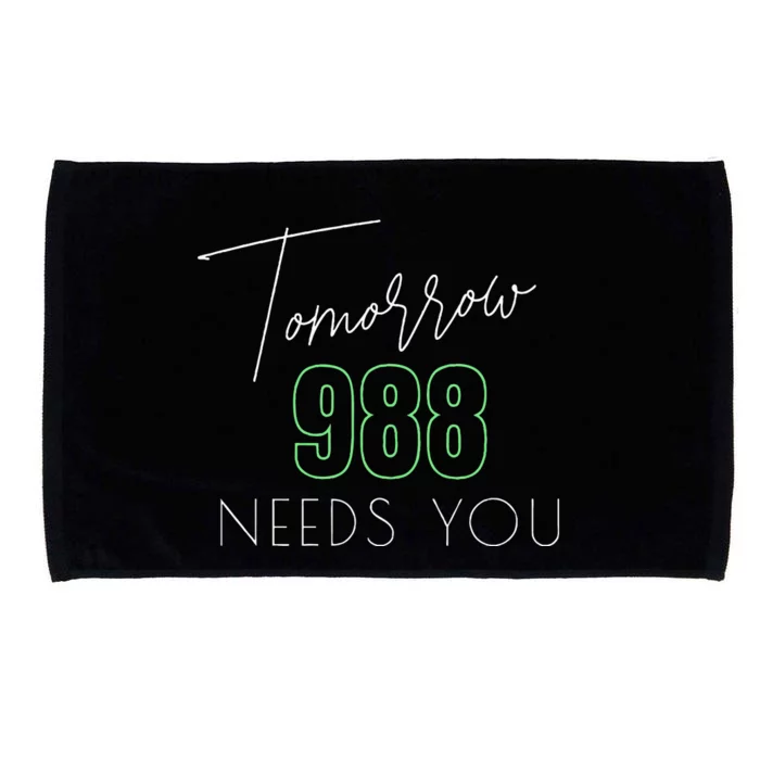 Suicide Awareness 988 Suicide Prevention Microfiber Hand Towel