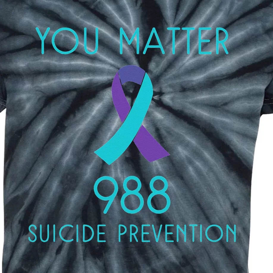 Suicide Awareness 988 Suicide Prevention 988 Kids Tie-Dye T-Shirt