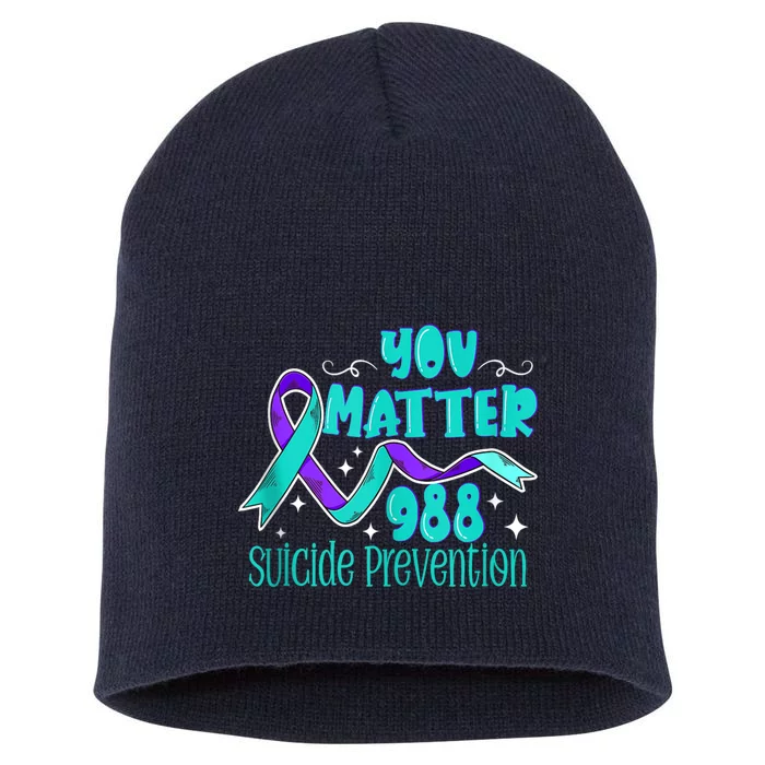 Suicide Awareness 988 Suicide Prevention 988 Short Acrylic Beanie