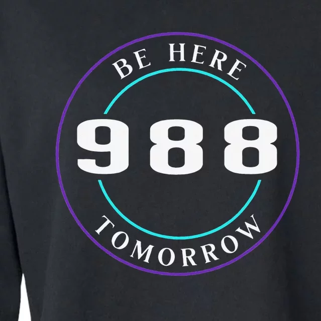 Suicide Awareness 988 Suicide Prevention Cropped Pullover Crew