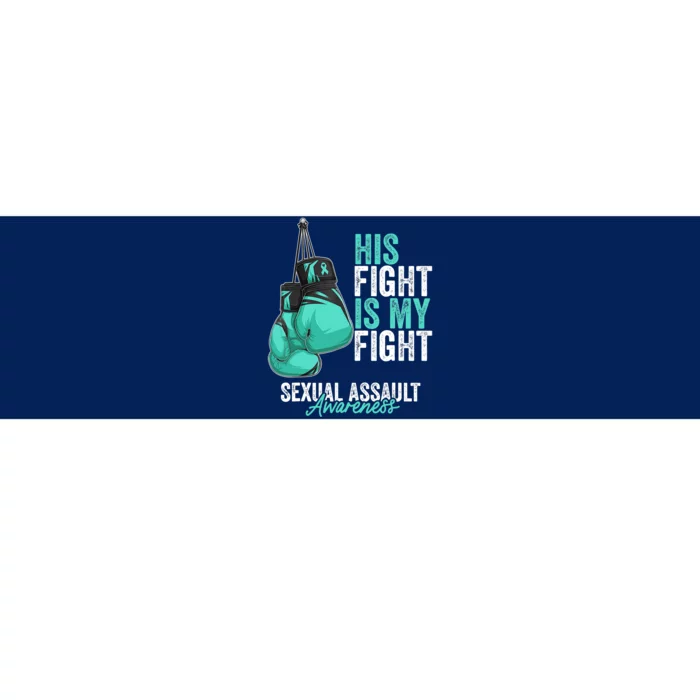 Sexual Assault Awareness Month Boxing Gloves Teal Ribbon Bumper Sticker