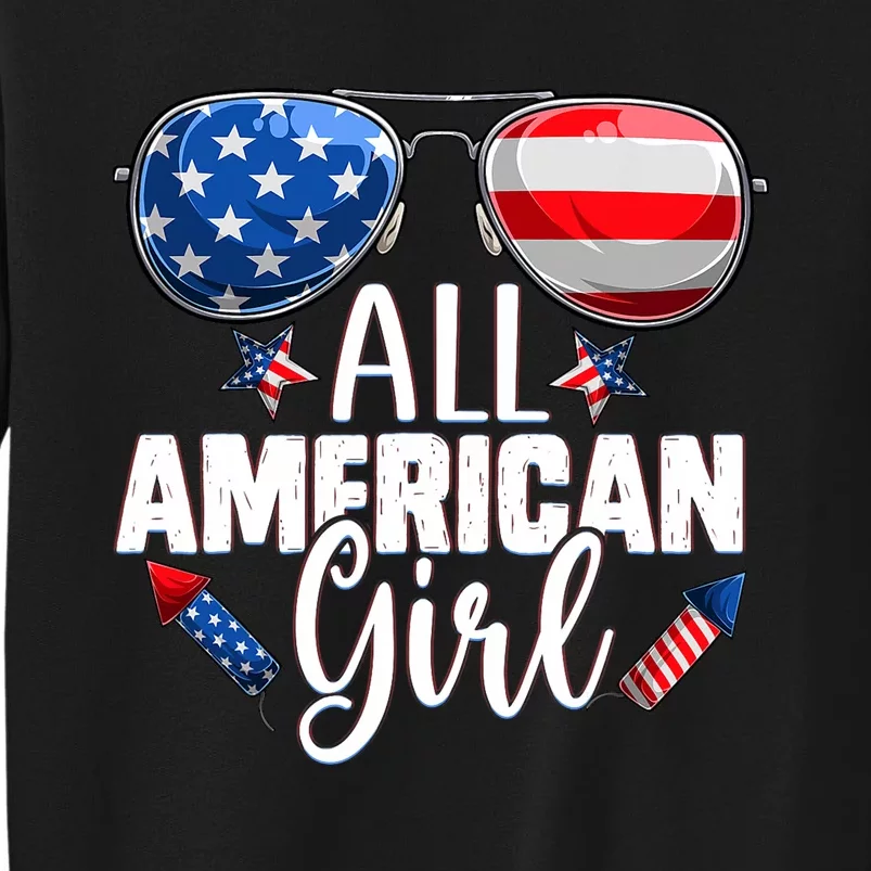 Sunglasses All American Girl 4th Of July Daughter Sweatshirt