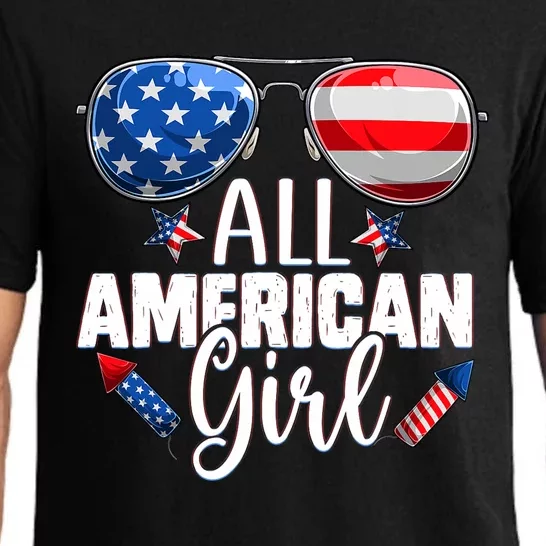 Sunglasses All American Girl 4th Of July Daughter Pajama Set