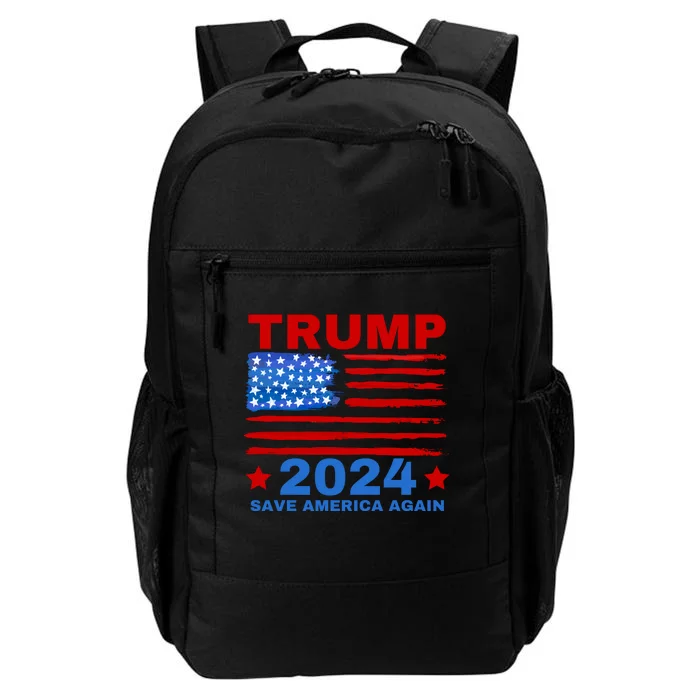 Save America Again 2024 Trump American Flag Daily Commute Backpack