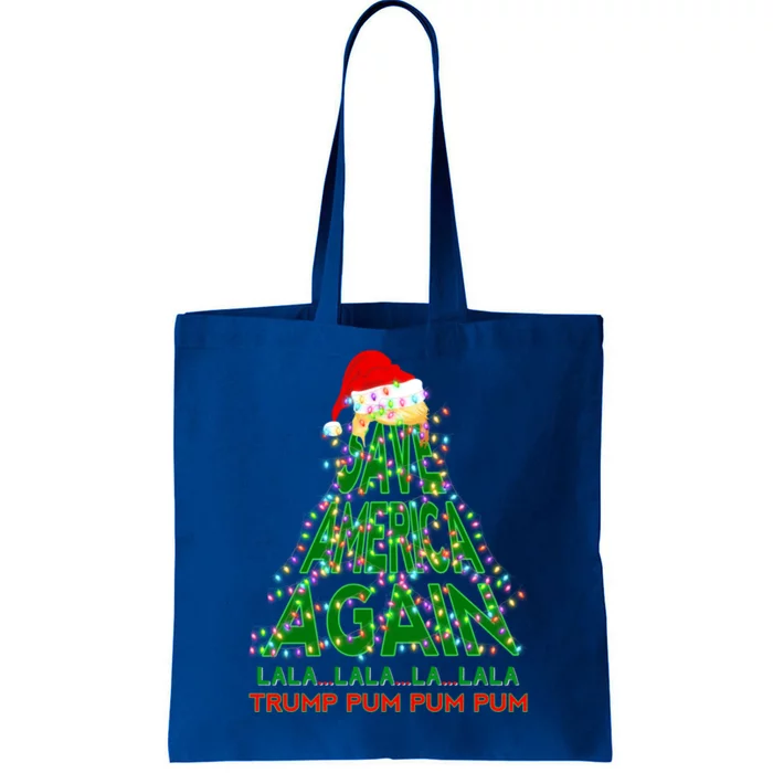 Save America Again Gift Trump 2024 Christmas Tree Cute Gift Tote Bag