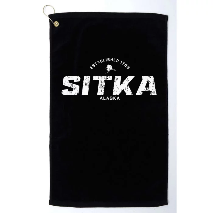 Sitka Alaska Ak Vintage Athletic Sports Platinum Collection Golf Towel