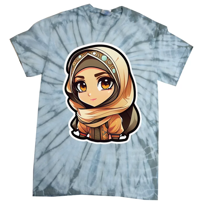 Seductive Anime Arab Hijab Head Scarf Beautiful Classic Tie-Dye T-Shirt