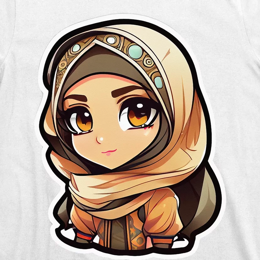 Seductive Anime Arab Hijab Head Scarf Beautiful Classic T-Shirt