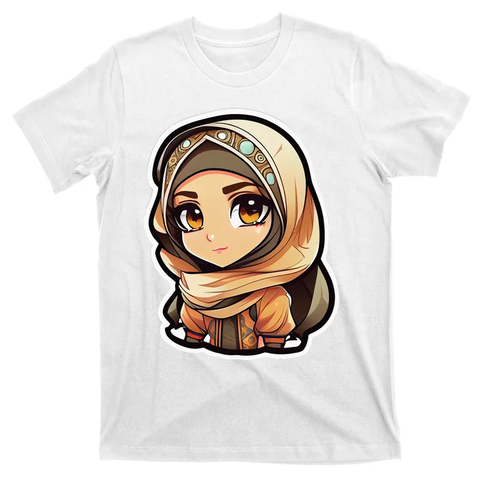 Seductive Anime Arab Hijab Head Scarf Beautiful Classic T-Shirt