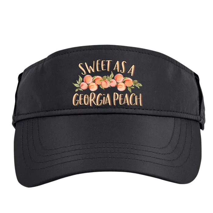 Sweet As A Georgia Peach Cute Funny Southern Georgia Girl Adult Drive Performance Visor