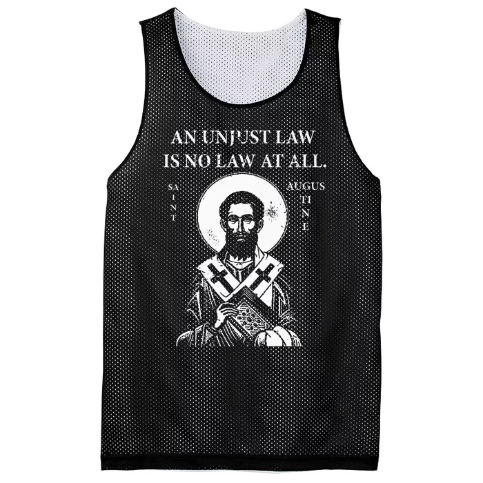 St. Augustine An Unjust Law is No Law at All Mesh Reversible Basketball Jersey Tank