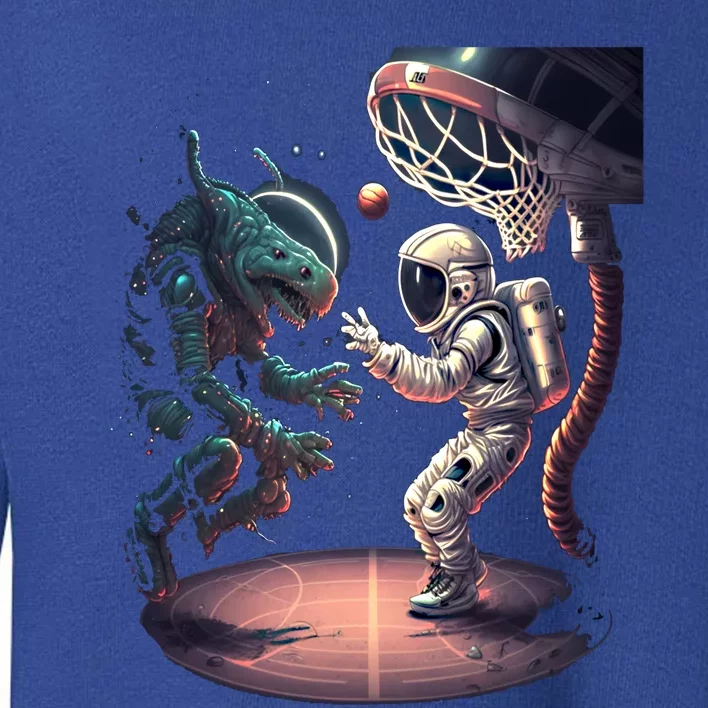 Space Astronaut Alien Playing Basketball Astronomy Space Gift Toddler Sweatshirt