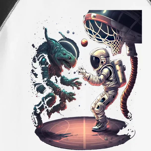 Space Astronaut Alien Playing Basketball Astronomy Space Gift Toddler Fine Jersey T-Shirt