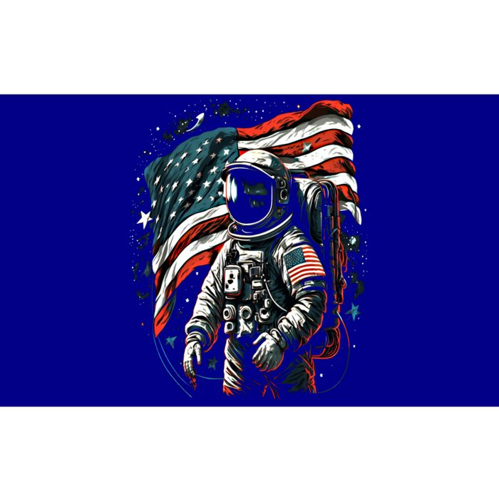 Space Astronaut American Flag Astronomy 4th Of July Gift Bumper Sticker