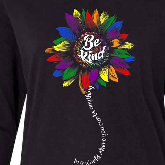 Sunflower Autism Awareness Be Kind Puzzle Mom Support Womens Cotton Relaxed Long Sleeve T-Shirt