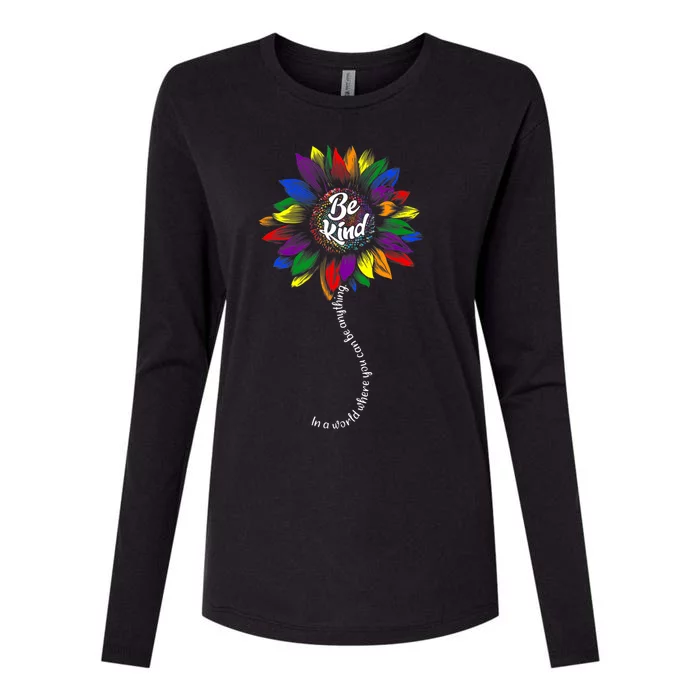 Sunflower Autism Awareness Be Kind Puzzle Mom Support Womens Cotton Relaxed Long Sleeve T-Shirt