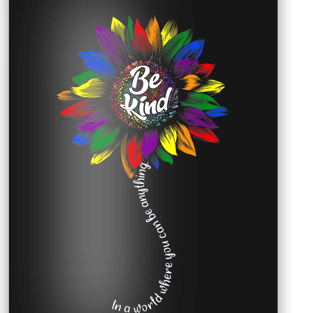 Sunflower Autism Awareness Be Kind Puzzle Mom Support Poster