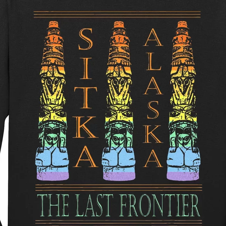 Sitka Alaska Ak Totem Design Tall Long Sleeve T-Shirt