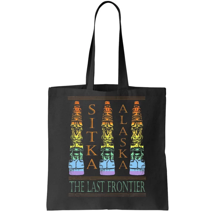 Sitka Alaska Ak Totem Design Tote Bag