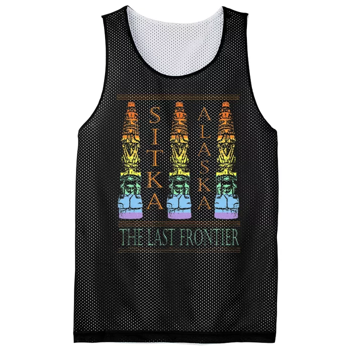 Sitka Alaska Ak Totem Design Mesh Reversible Basketball Jersey Tank