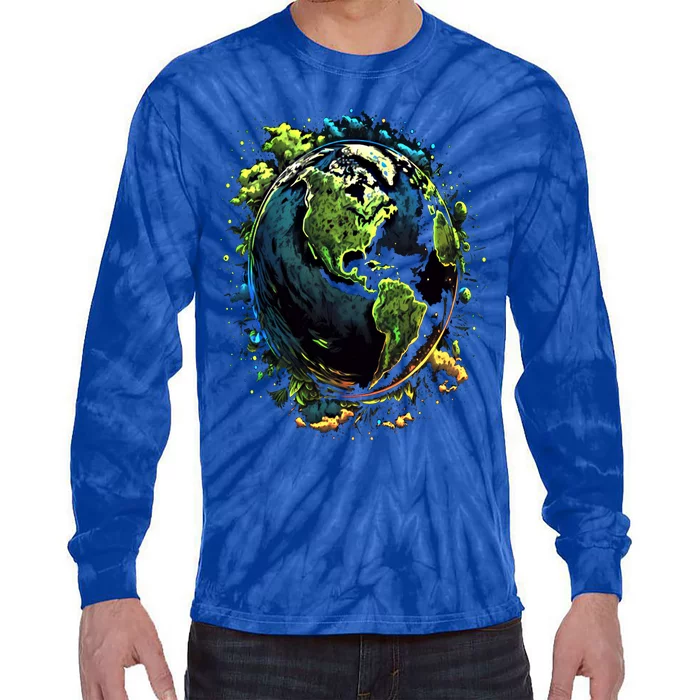 Space Astronaut Alien Astronomy Extraterrestrial Gift Tie-Dye Long Sleeve Shirt