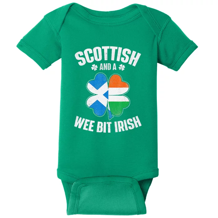 Scottish And A Wee Bit Irish Scotland Ireland Heritage Baby Bodysuit