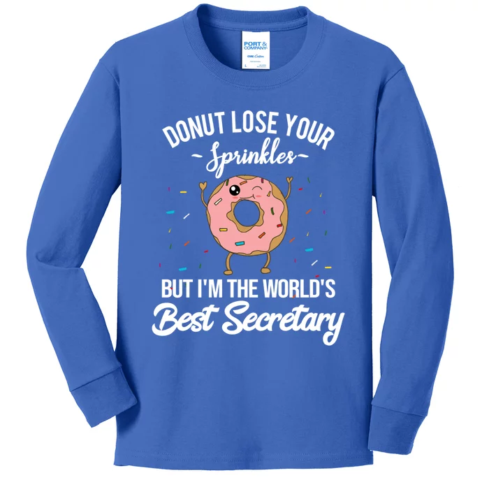 Secretary Appreciation Administrative Professionals Day Funny Gift Kids Long Sleeve Shirt