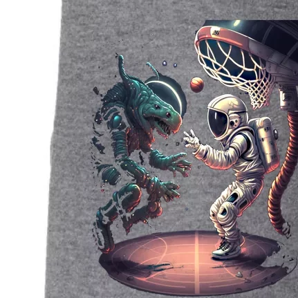 Space Astronaut Alien Playing Basketball Astronomy Space Gift Doggie 3-End Fleece Hoodie