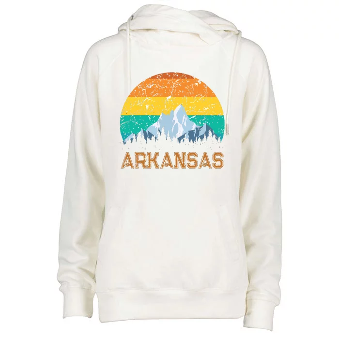 Sunset Arkansas Ar Souvenir Love Vintage State Outfit Womens Funnel Neck Pullover Hood