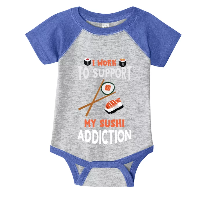 Sushi Addiction Asian Food Japanese Foodie Sushi Lover Cool Gift Infant Baby Jersey Bodysuit