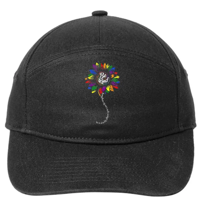 Sunflower Autism Awareness Be Kind Puzzle Mom Support 7-Panel Snapback Hat