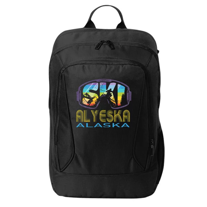 Ski Alyeska Alaska Skiing Vacation City Backpack