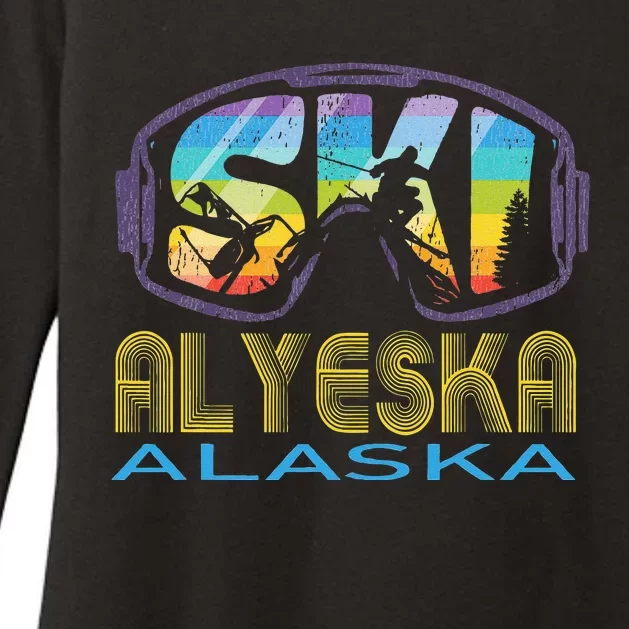 Ski Alyeska Alaska Skiing Vacation Womens CVC Long Sleeve Shirt