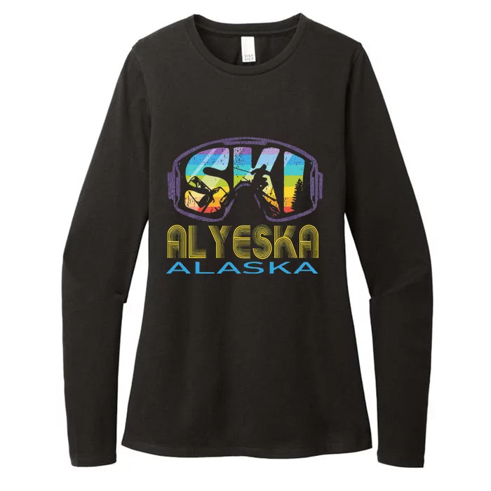 Ski Alyeska Alaska Skiing Vacation Womens CVC Long Sleeve Shirt