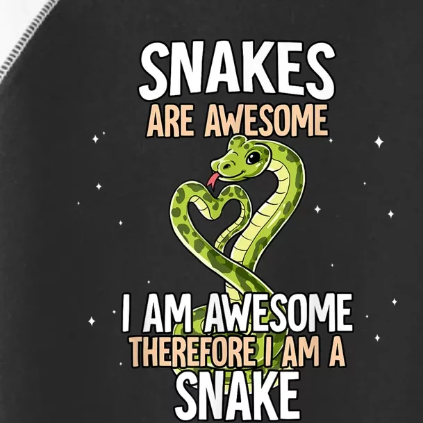 Snakes Are Awesome Snake Toddler Fine Jersey T-Shirt