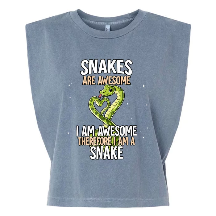 Snakes Are Awesome Snake Garment-Dyed Women's Muscle Tee