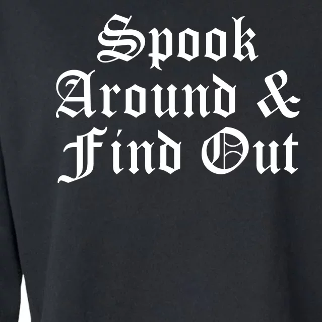 Spook Around And Find Out Funny Halloween Cropped Pullover Crew