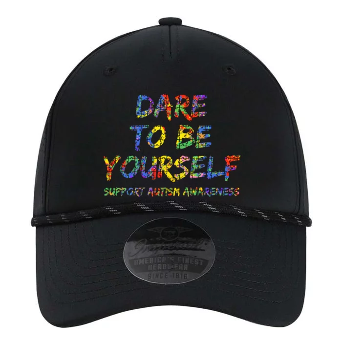 Support Autism Awareness Colorful Puzzle Dare To Be Yourself Gift Performance The Dyno Cap