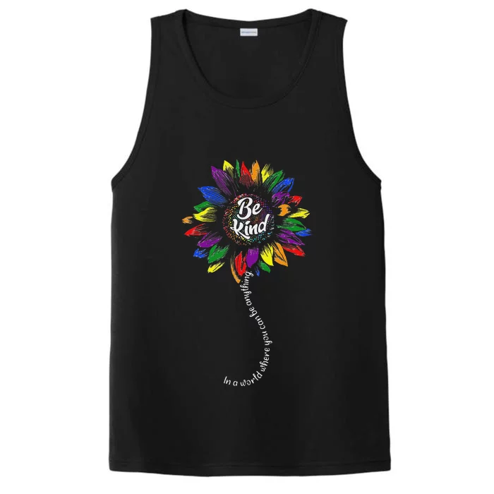 Sunflower Autism Awareness Be Kind Puzzle Mom Support Performance Tank