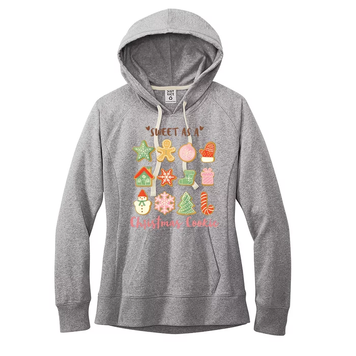 Sweet As A Christmas Cookie Cute Holiday Women's Fleece Hoodie