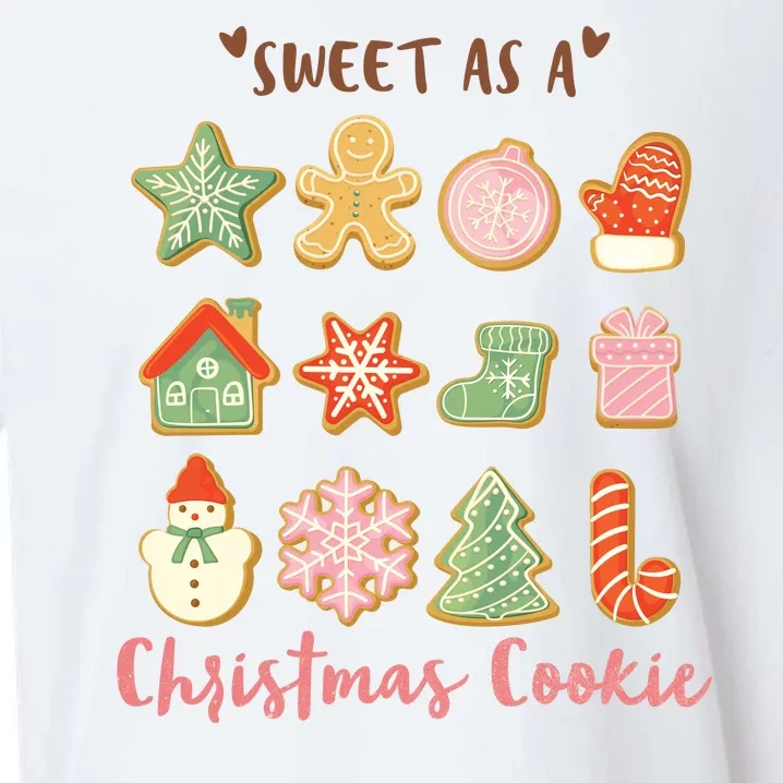 Sweet As A Christmas Cookie Cute Holiday Sueded Cloud Jersey T-Shirt