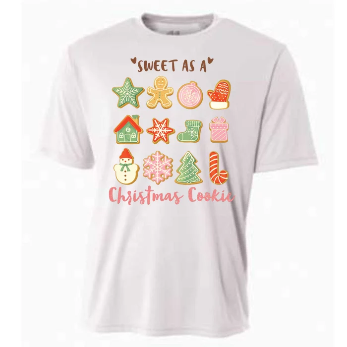 Sweet As A Christmas Cookie Cute Holiday Cooling Performance Crew T-Shirt