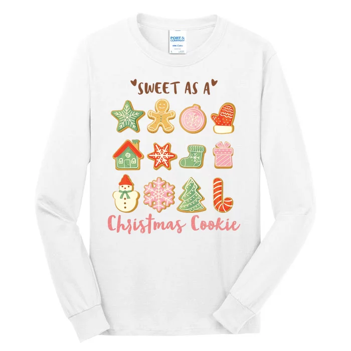 Sweet As A Christmas Cookie Cute Holiday Tall Long Sleeve T-Shirt