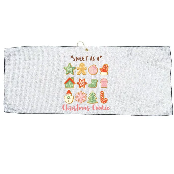 Sweet As A Christmas Cookie Cute Holiday Large Microfiber Waffle Golf Towel