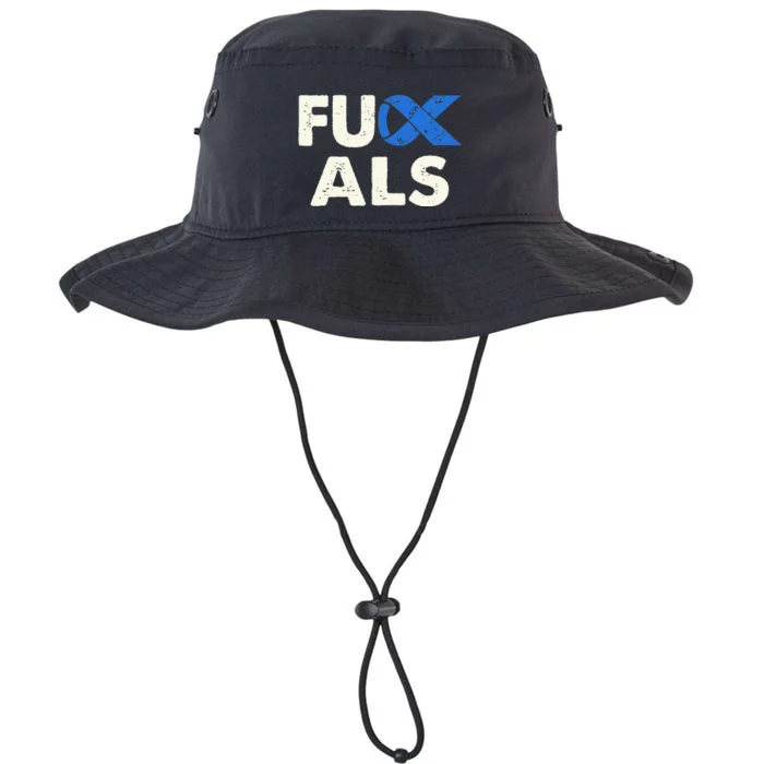 Support ALS Awareness Month Costume Blue Ribbon Legacy Cool Fit Booney Bucket Hat