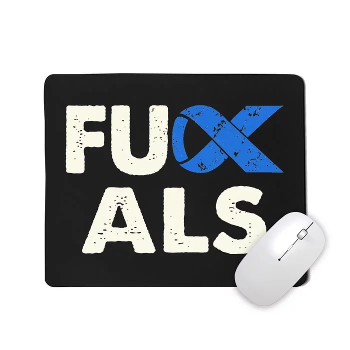 Support ALS Awareness Month Costume Blue Ribbon Mousepad