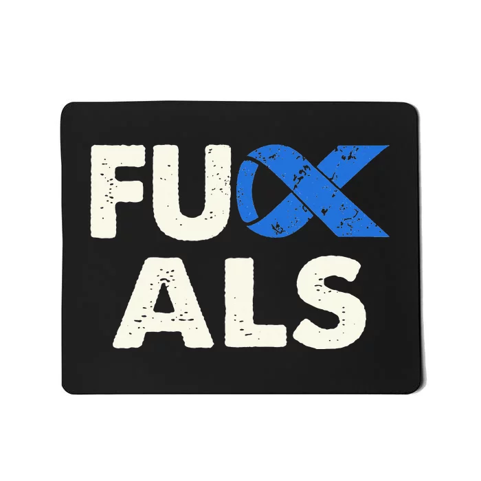 Support ALS Awareness Month Costume Blue Ribbon Mousepad