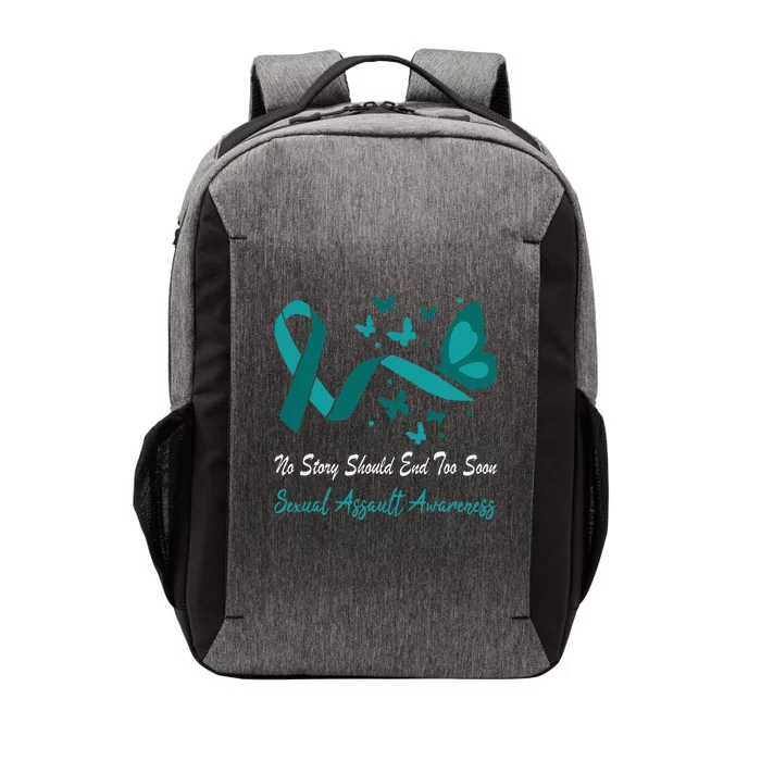 Sexual Assault Awareness Butterfly Support Teal Ribbon Vector Backpack