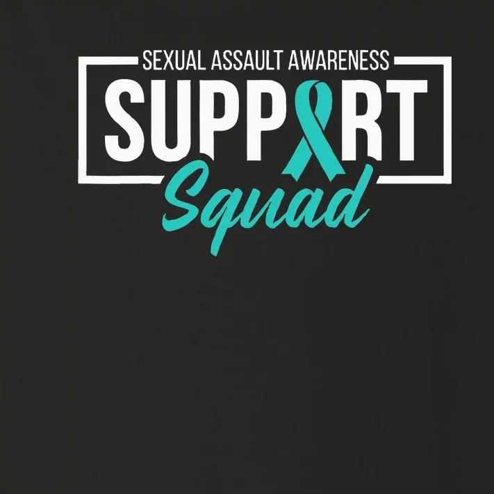 Sexual Assault Awareness Support Squad I Wear Teal Ribbon Toddler Long Sleeve Shirt